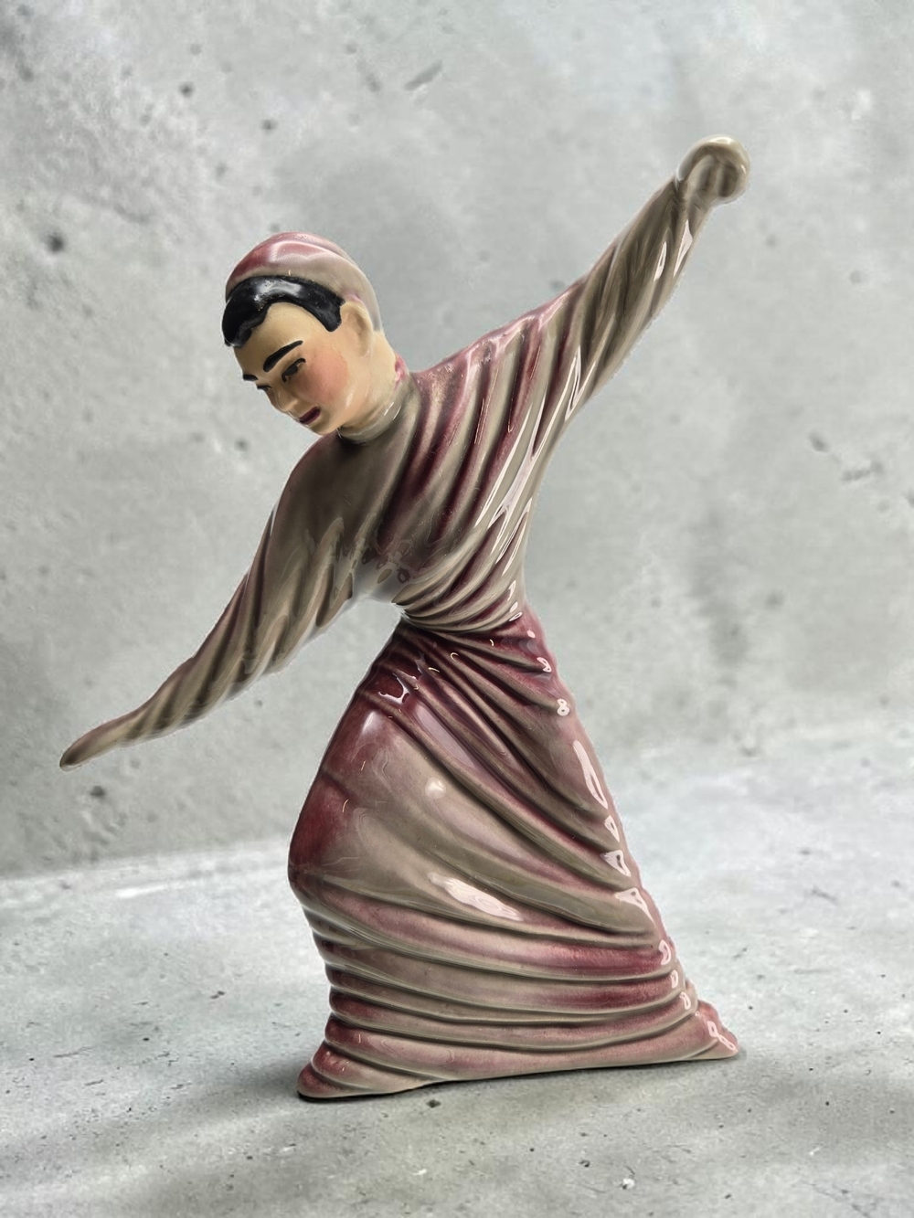 Vintage Carmani Studio “Dance Moderne Man” Porcelain Figurine Art Deco Style